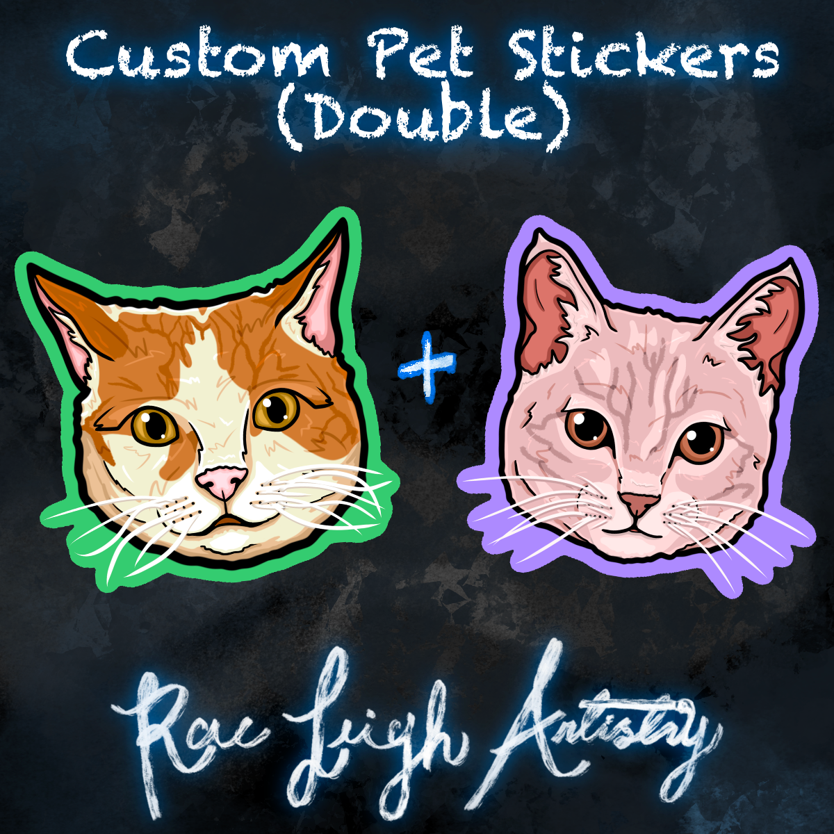 10 Custom Pet Stickers (Double)