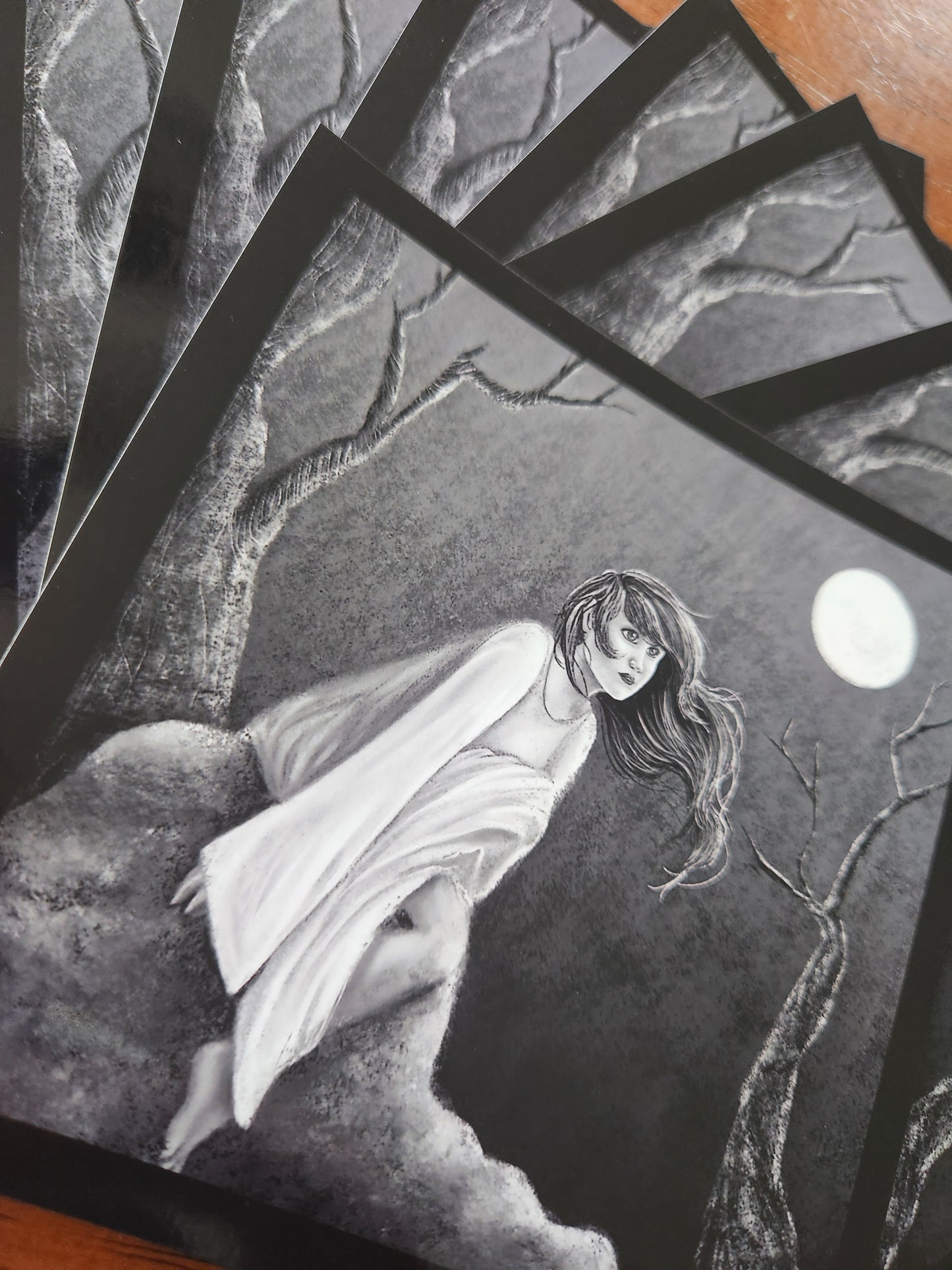 4"x 4" Moon at Cliffs Edge Print